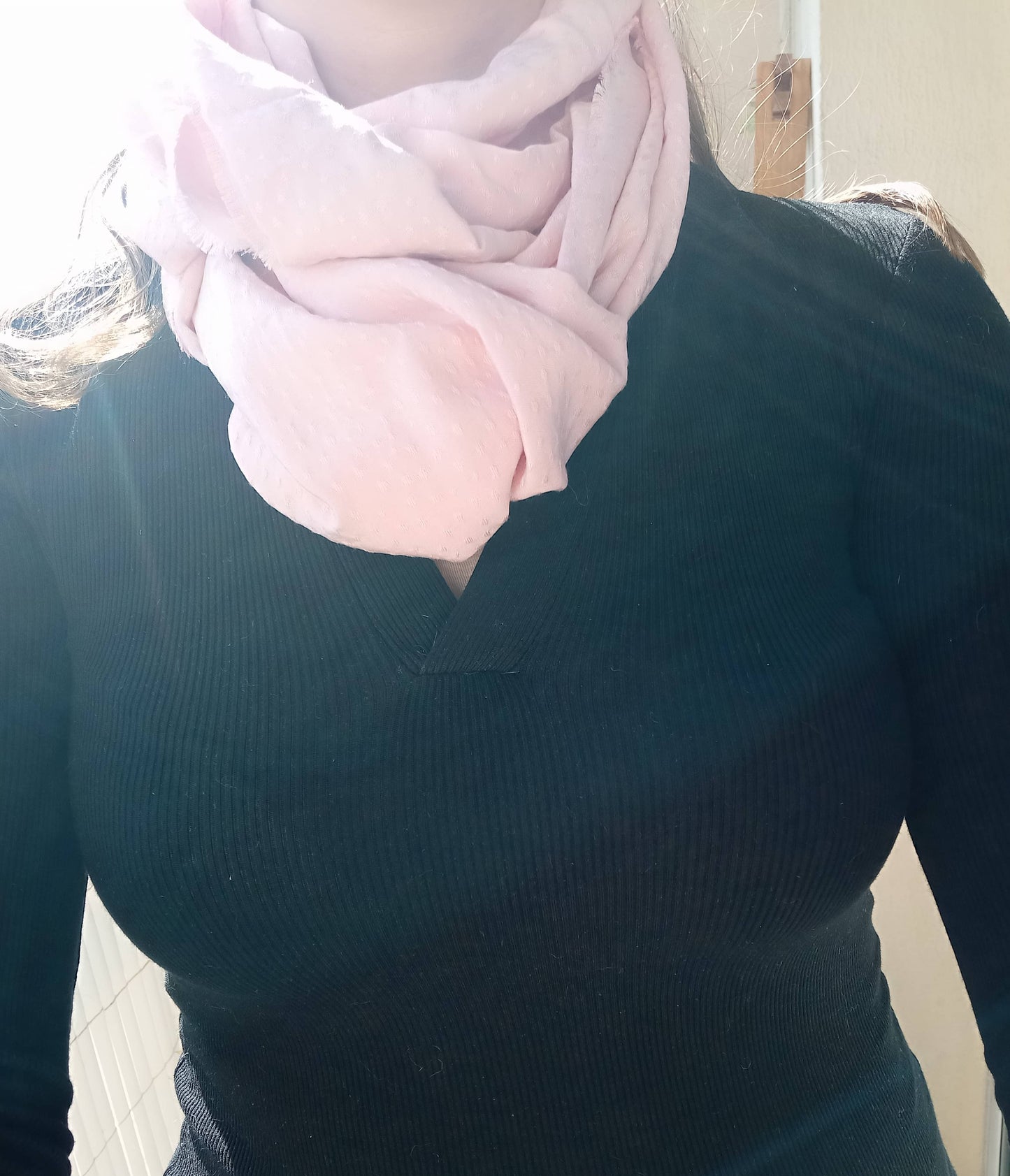 En Popeline écologique - Foulard "Rose Sauvage", Existe en Étole, Paréo, Carré | Made in France