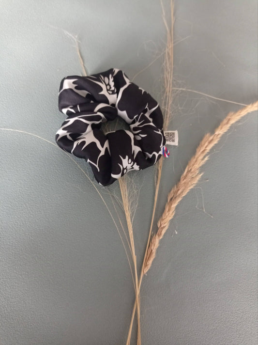 Chouchou cheveux noir et blanc