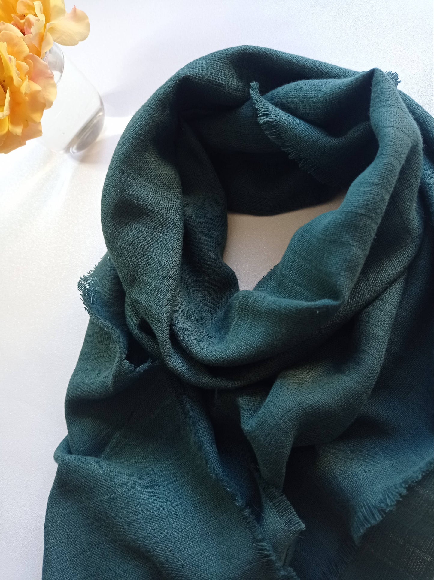 Col foulard vert émeraude zoom