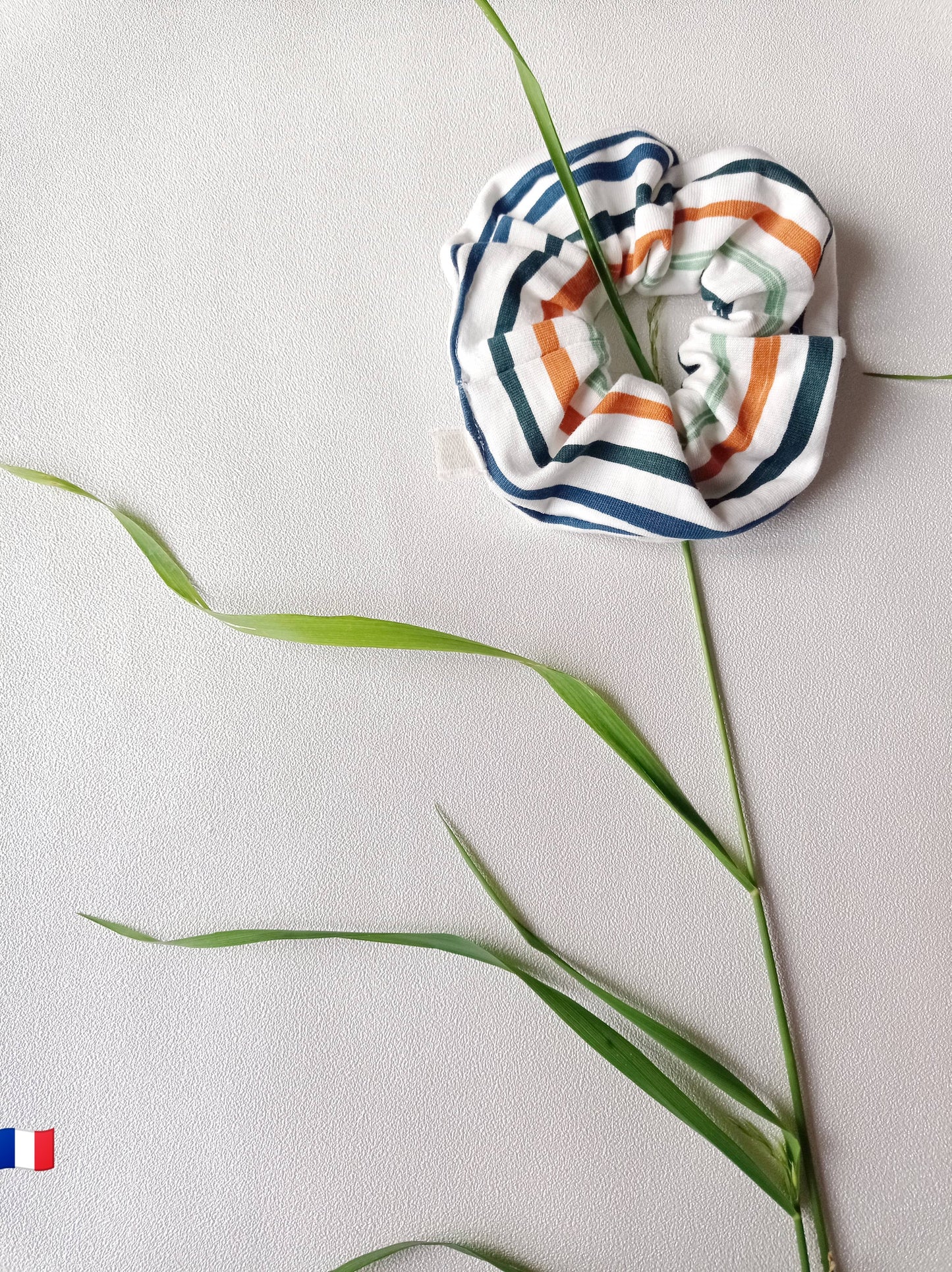 Chouchou "Hiver" Blanc coloré en Coton Oeko-Tex® | Made in France