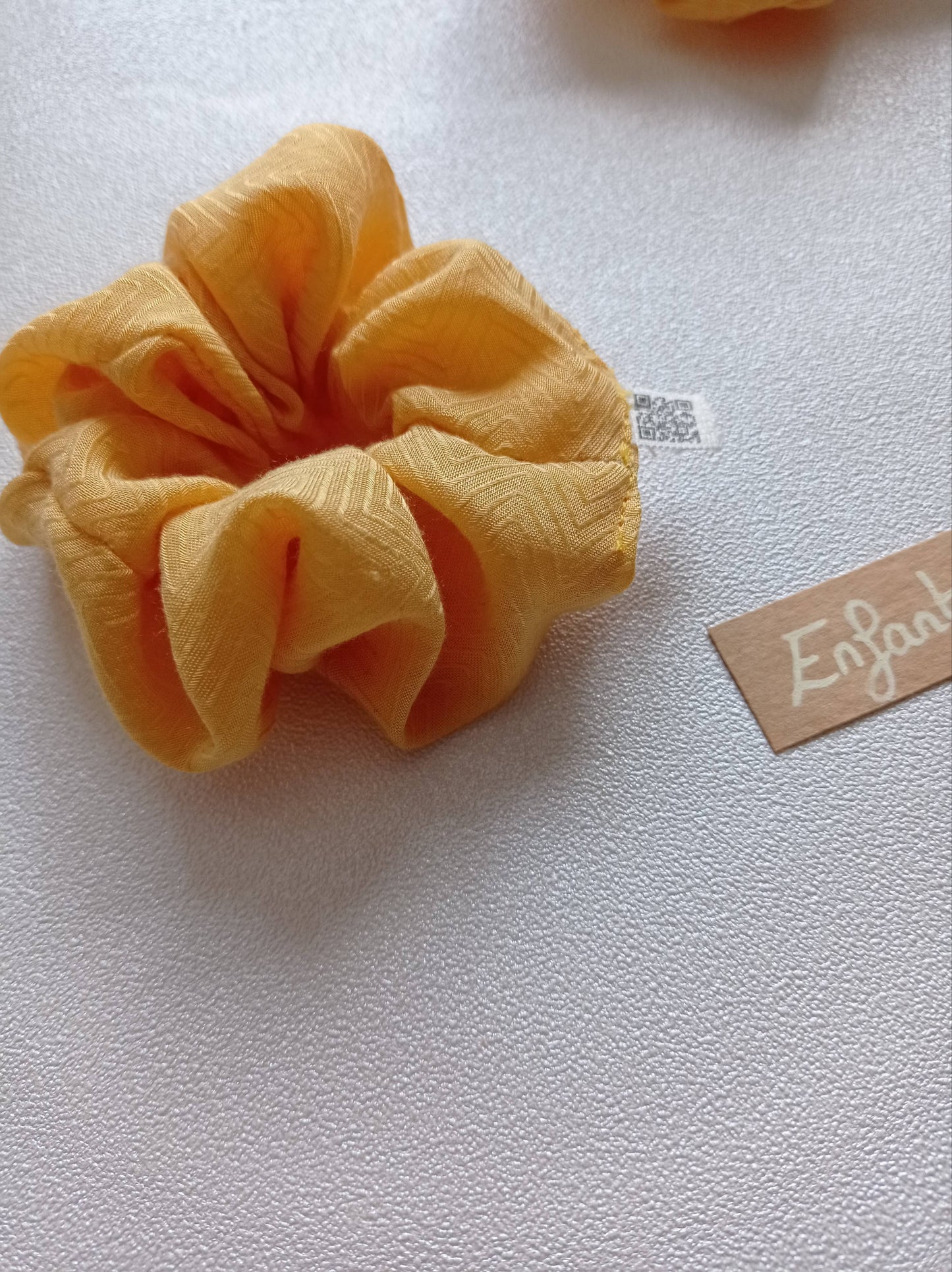 Chouchou "Yellow Sun" en popeline biologique | Made in France