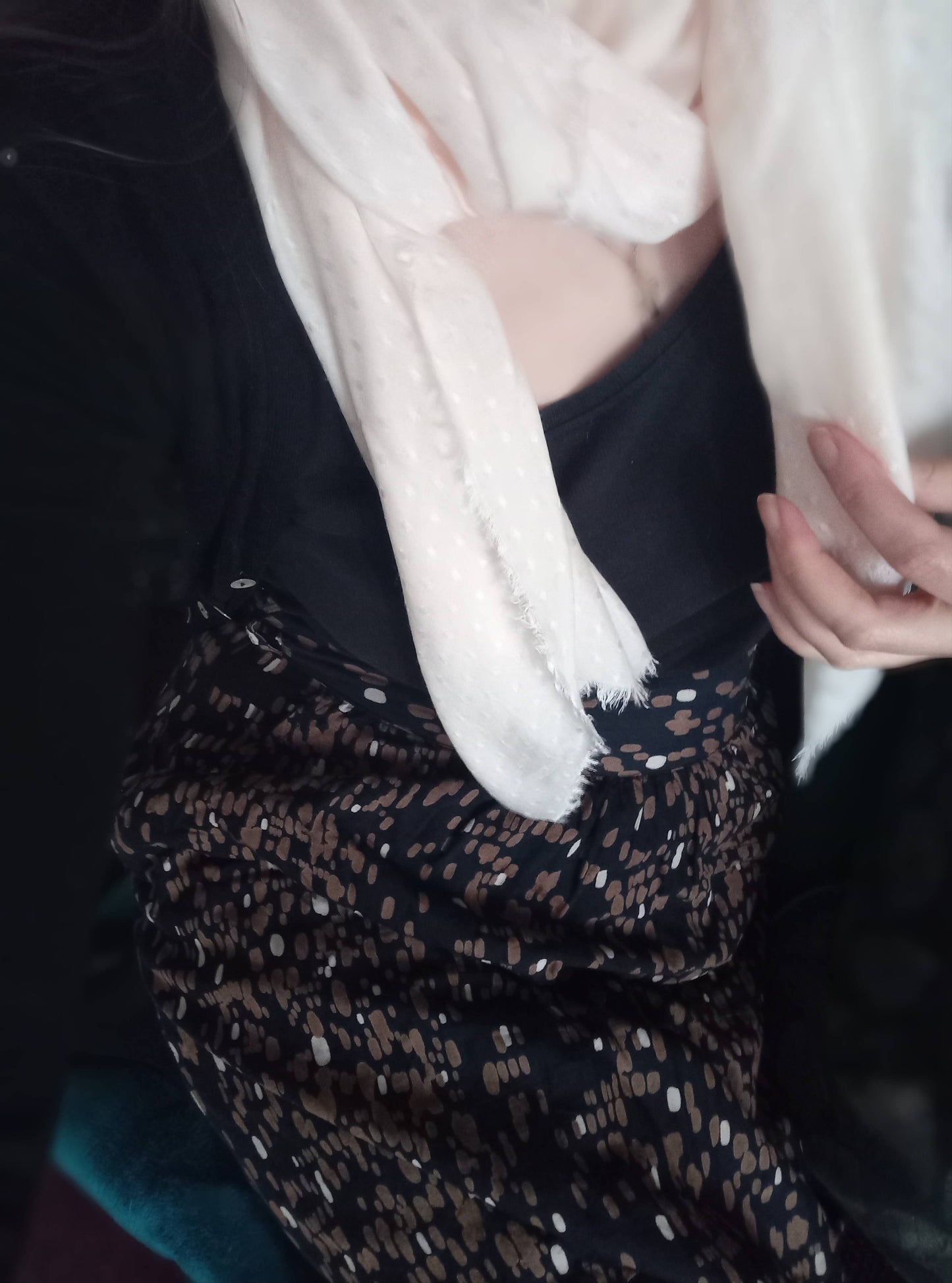 Au Lait BIO - Foulard "Peau de Pêche", Existe en Carré | Made in France