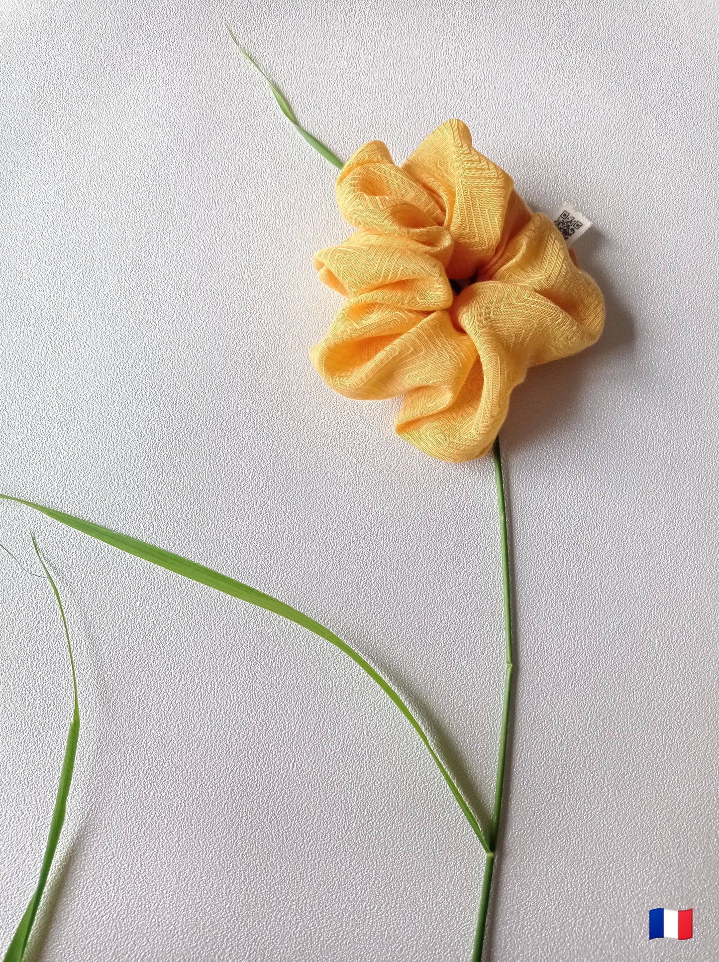 Chouchou "Yellow Sun" en popeline biologique | Made in France