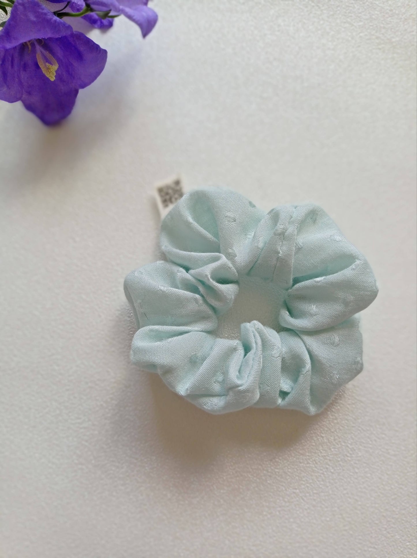 Chouchou "Bleu Azur" en popeline biologique | Made in France