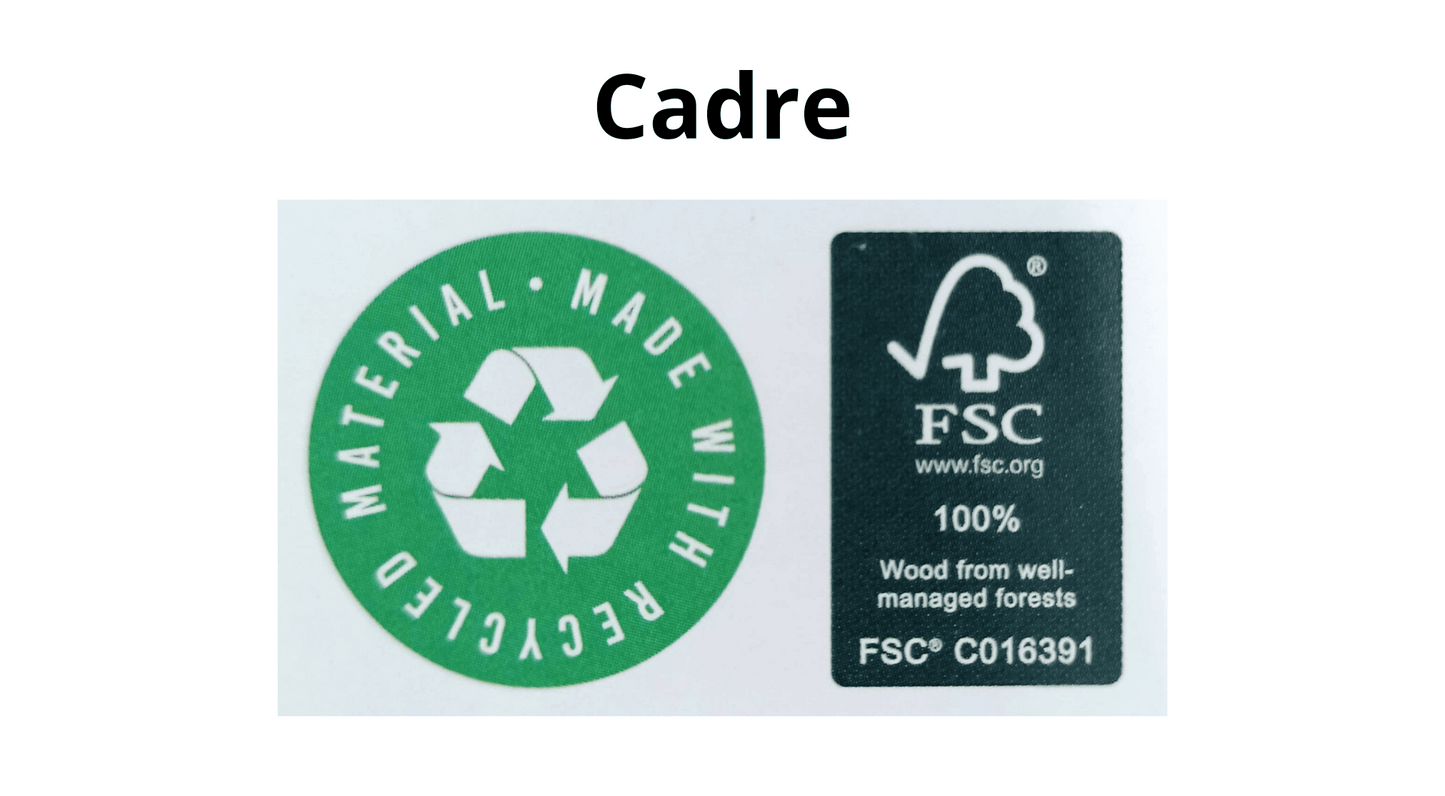 Cadre Unique "Bubble Trèfles" symbole caché - Upcycling