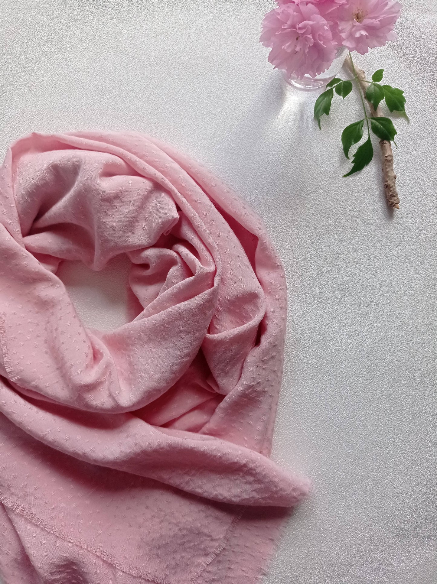 En Popeline écologique - Foulard "Rose Sauvage", Existe en Étole, Paréo, Carré | Made in France