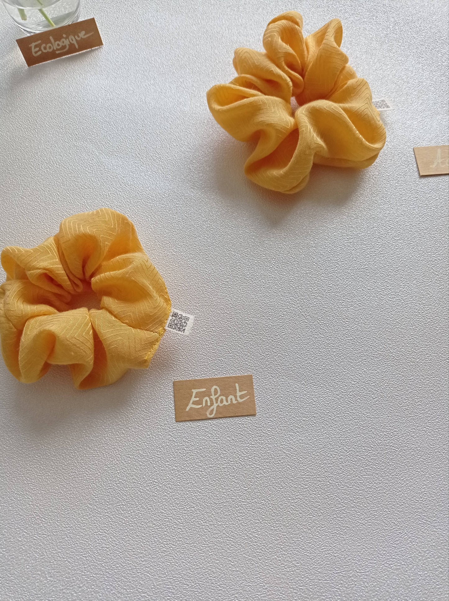 Chouchou "Yellow Sun" en popeline biologique | Made in France