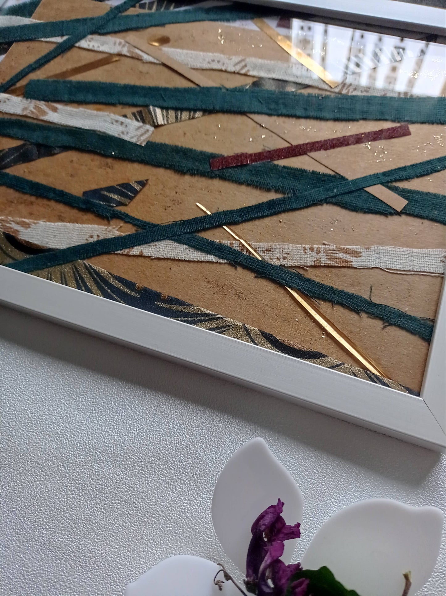 Cadre unique "Entrecroisement" (Chemins de vies) - Upcycling