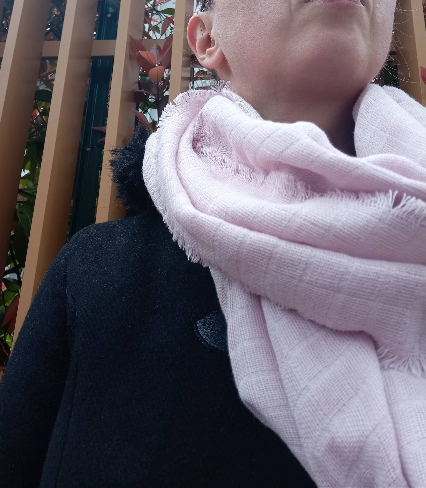 Étole Lilas Violet en Coton BIO | Made in France