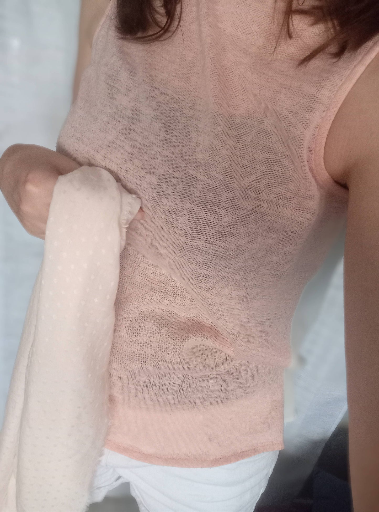 Au Lait BIO - Foulard "Peau de Pêche", Existe en Carré | Made in France