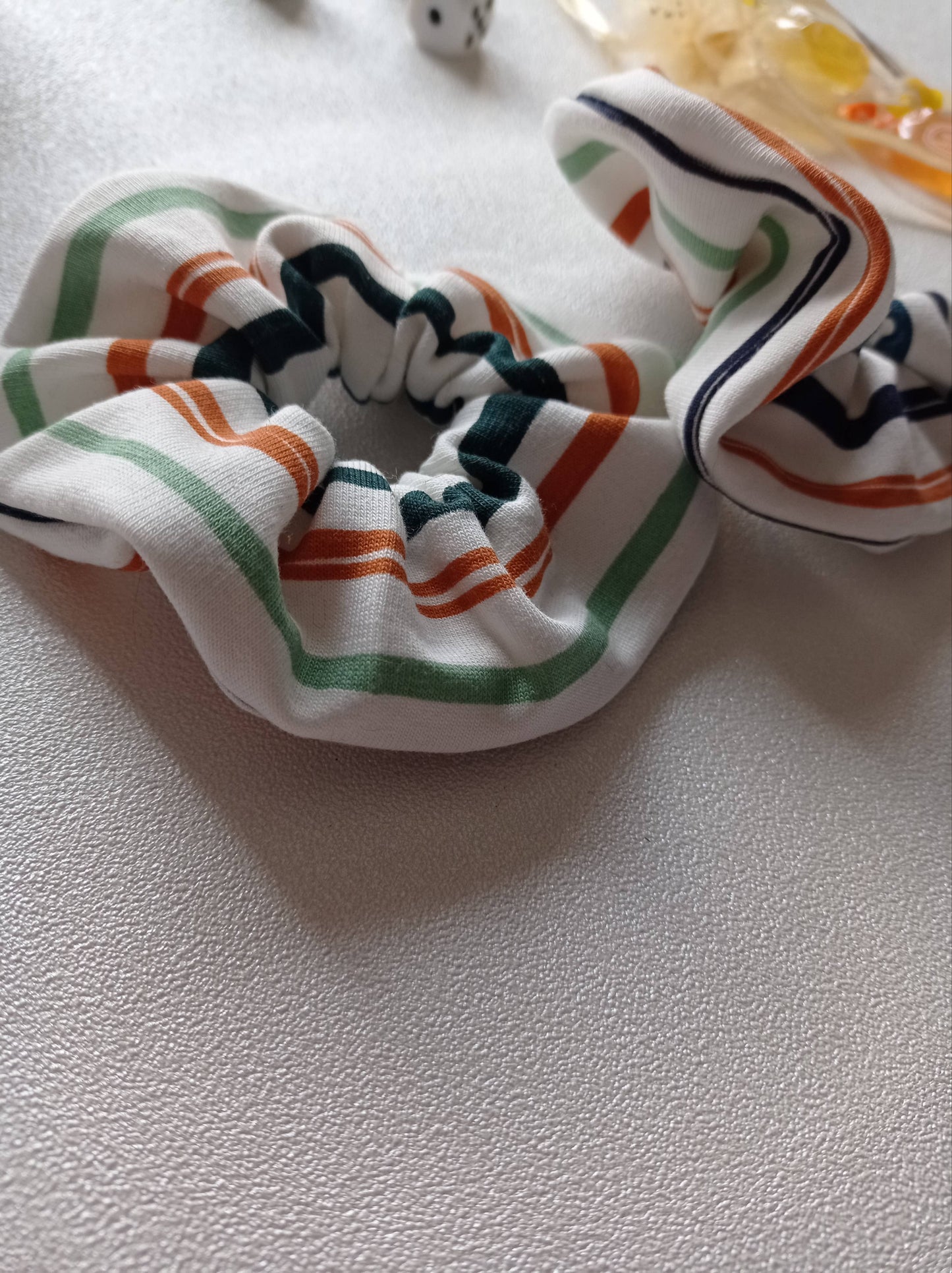 Chouchou "Hiver" Blanc coloré en Coton Oeko-Tex® | Made in France