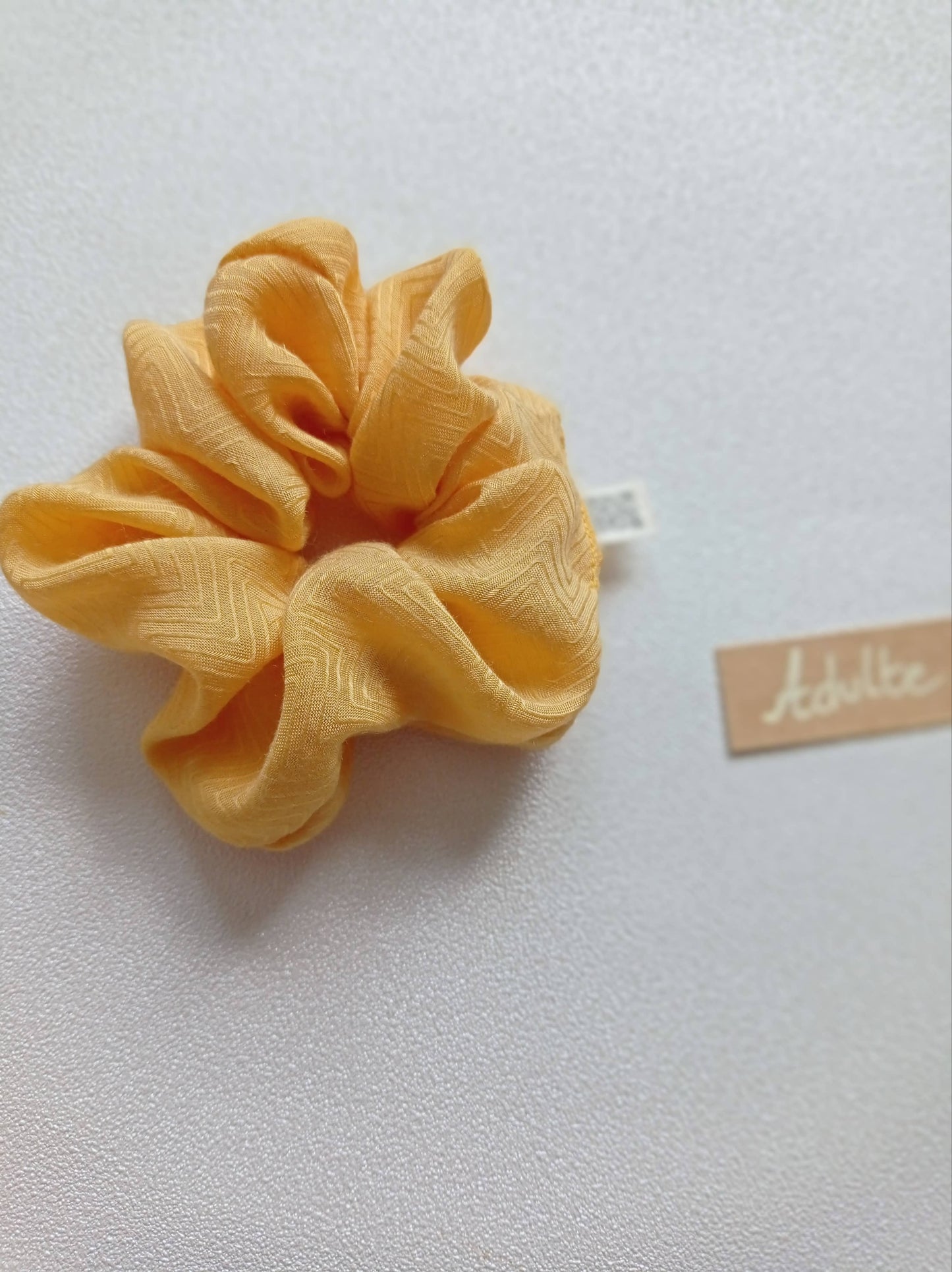 Chouchou "Yellow Sun" en popeline biologique | Made in France