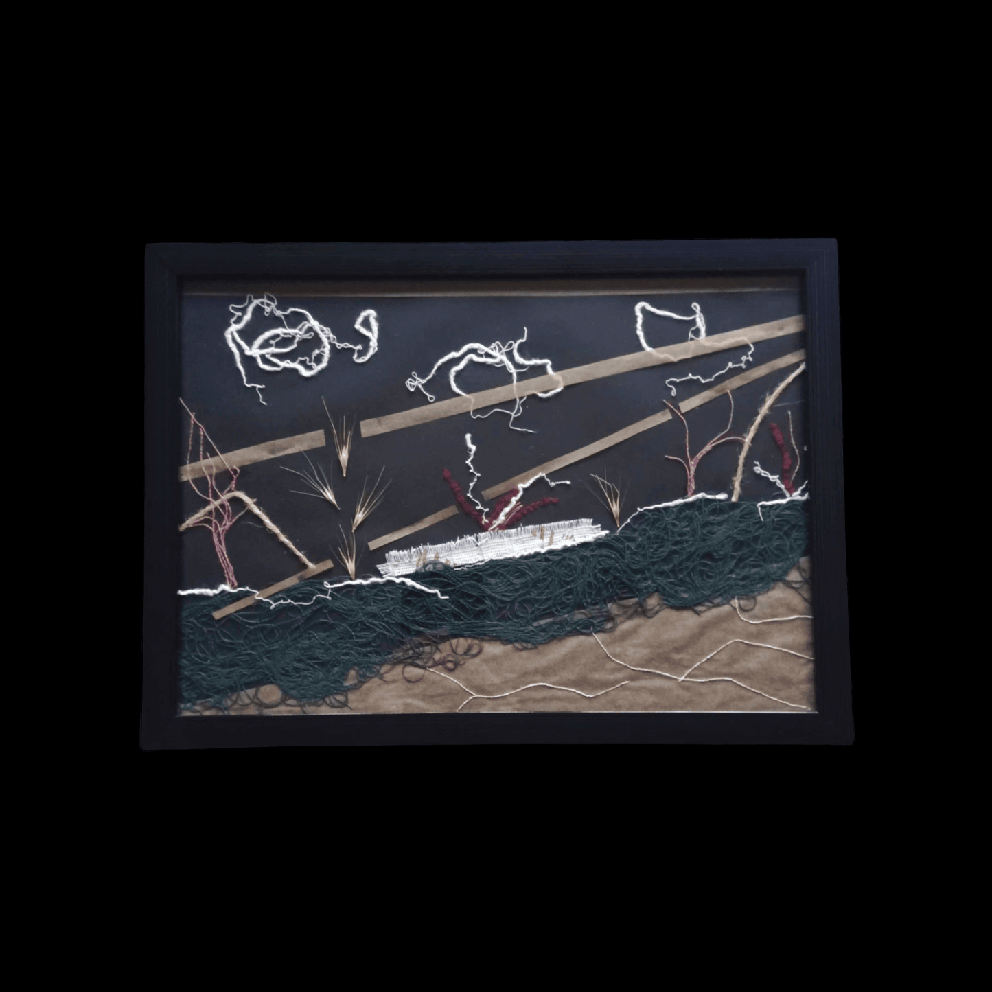 Cadre n° 7 "Terre" - Upcycling Création unique