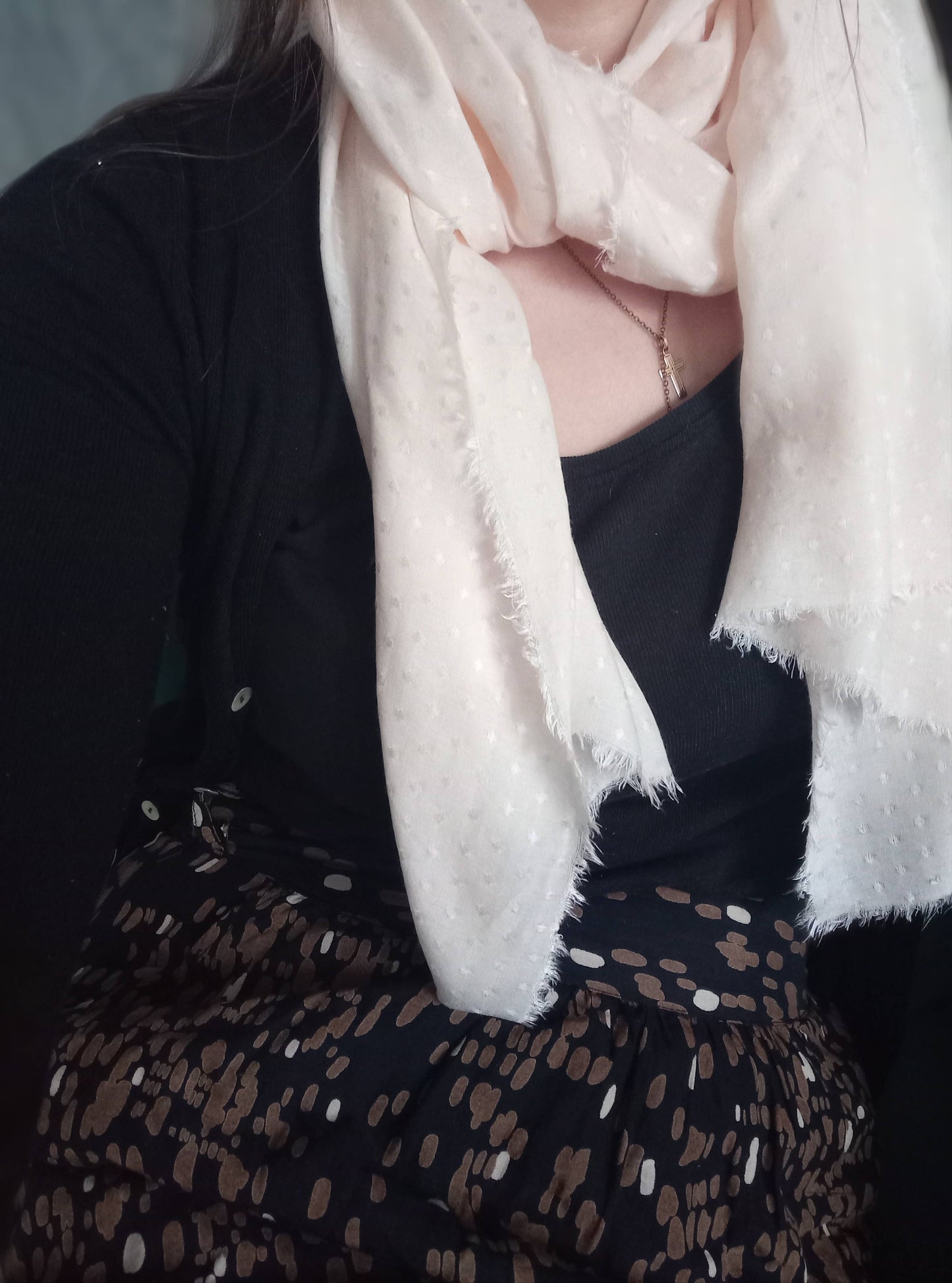 Au Lait BIO - Foulard "Peau de Pêche", Existe en Carré | Made in France