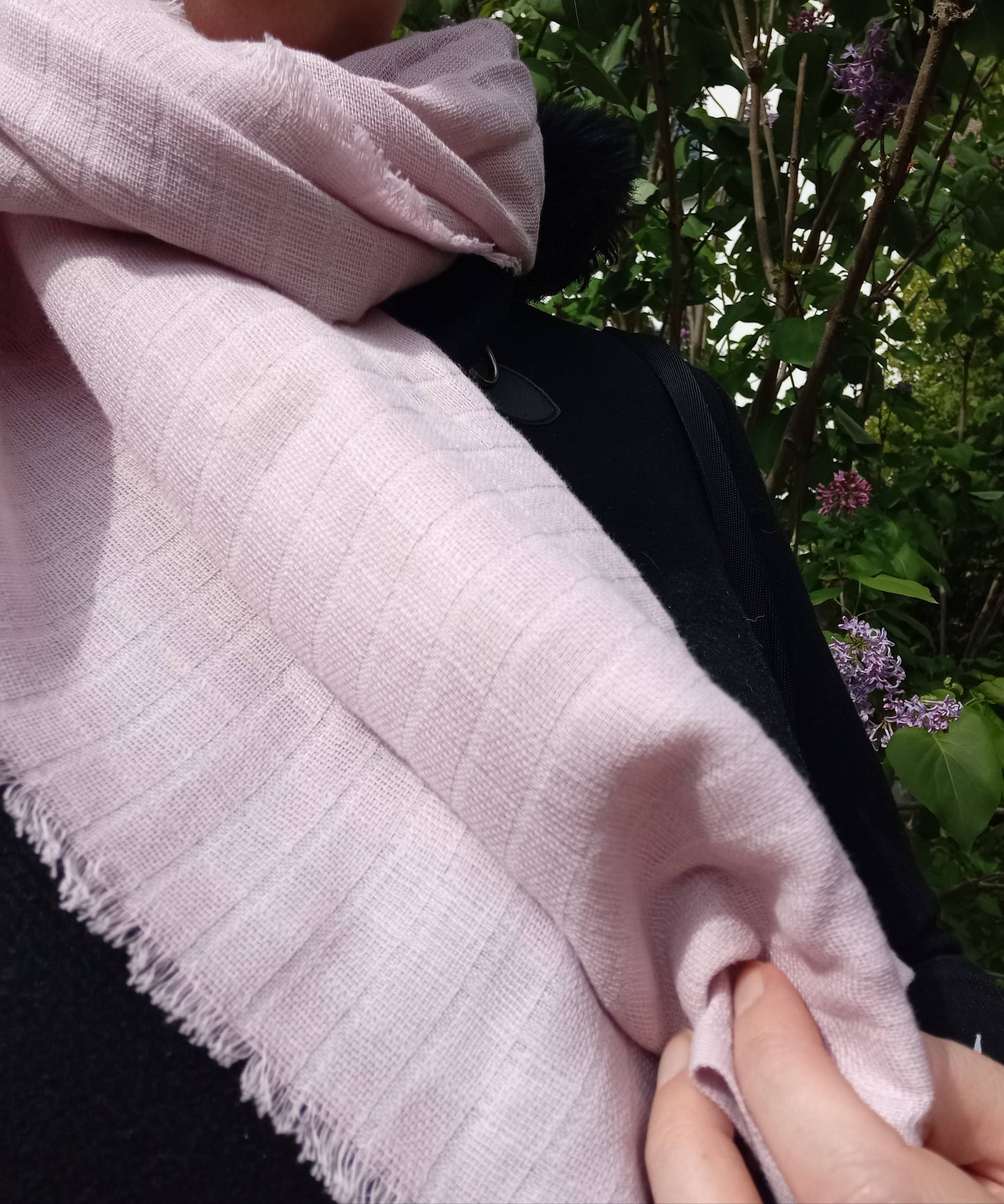 Foulard en Coton BIO, Lilas Violet | Made in France