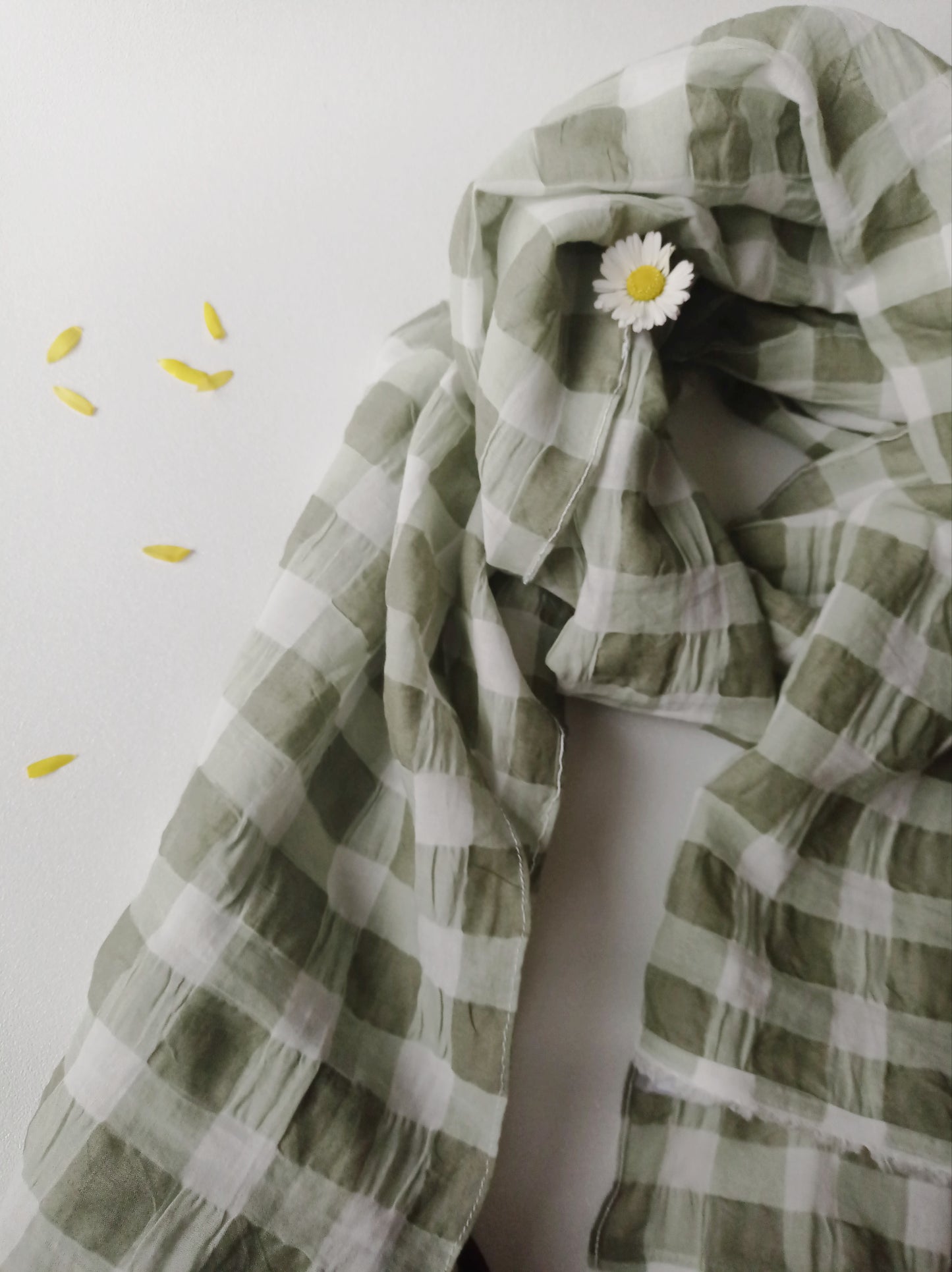 Foulard carreaux vichy vert