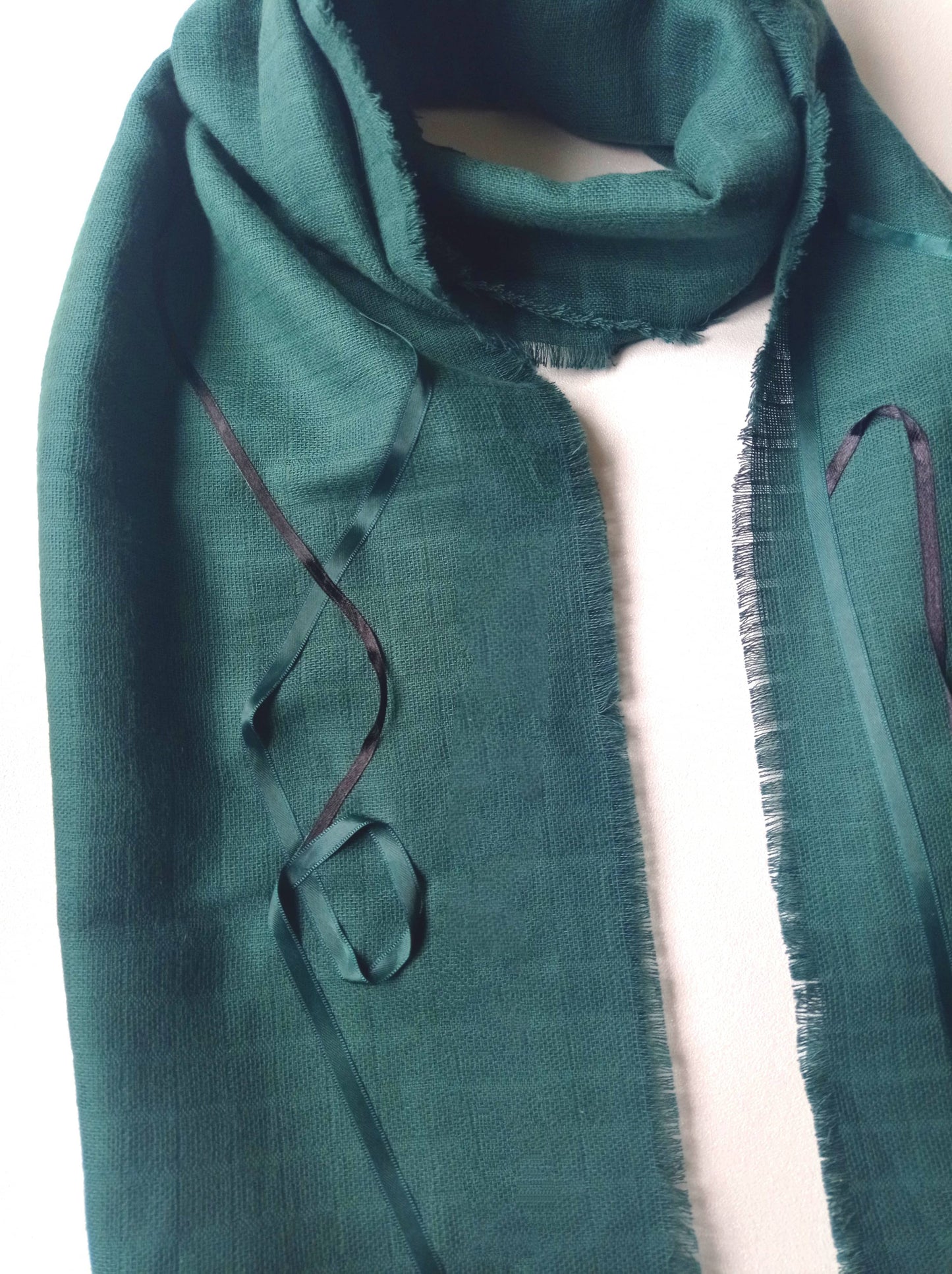 Foulard Unique Vert "Symphonie", Coton Bio | Made in France