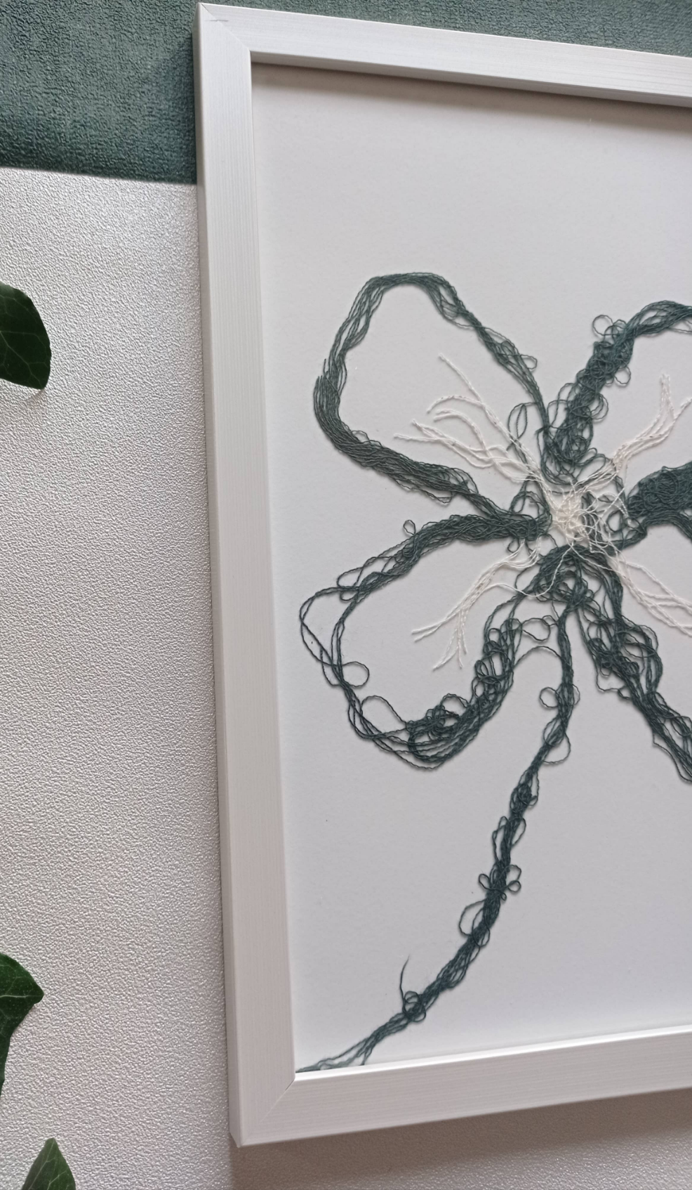 Cadre Unique "Trèfle à 4 feuilles" Porte Bonheur - Upcycling