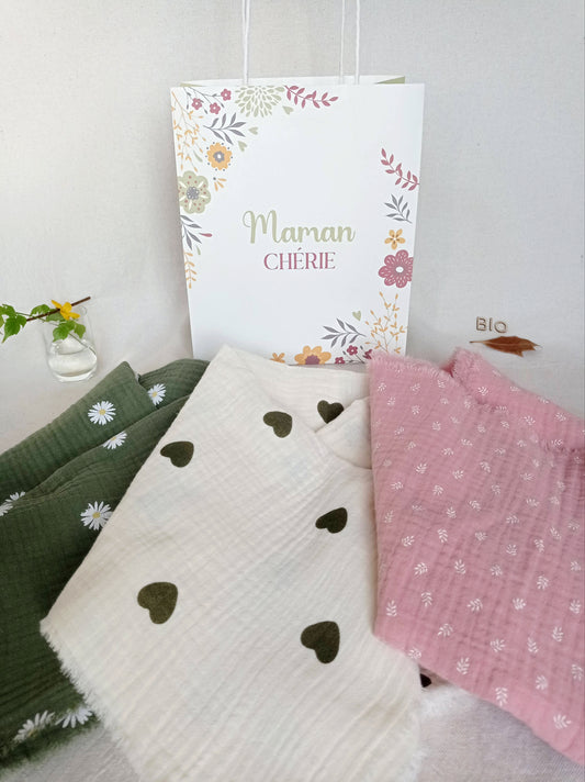 cadeau maman foulards en coton biologique