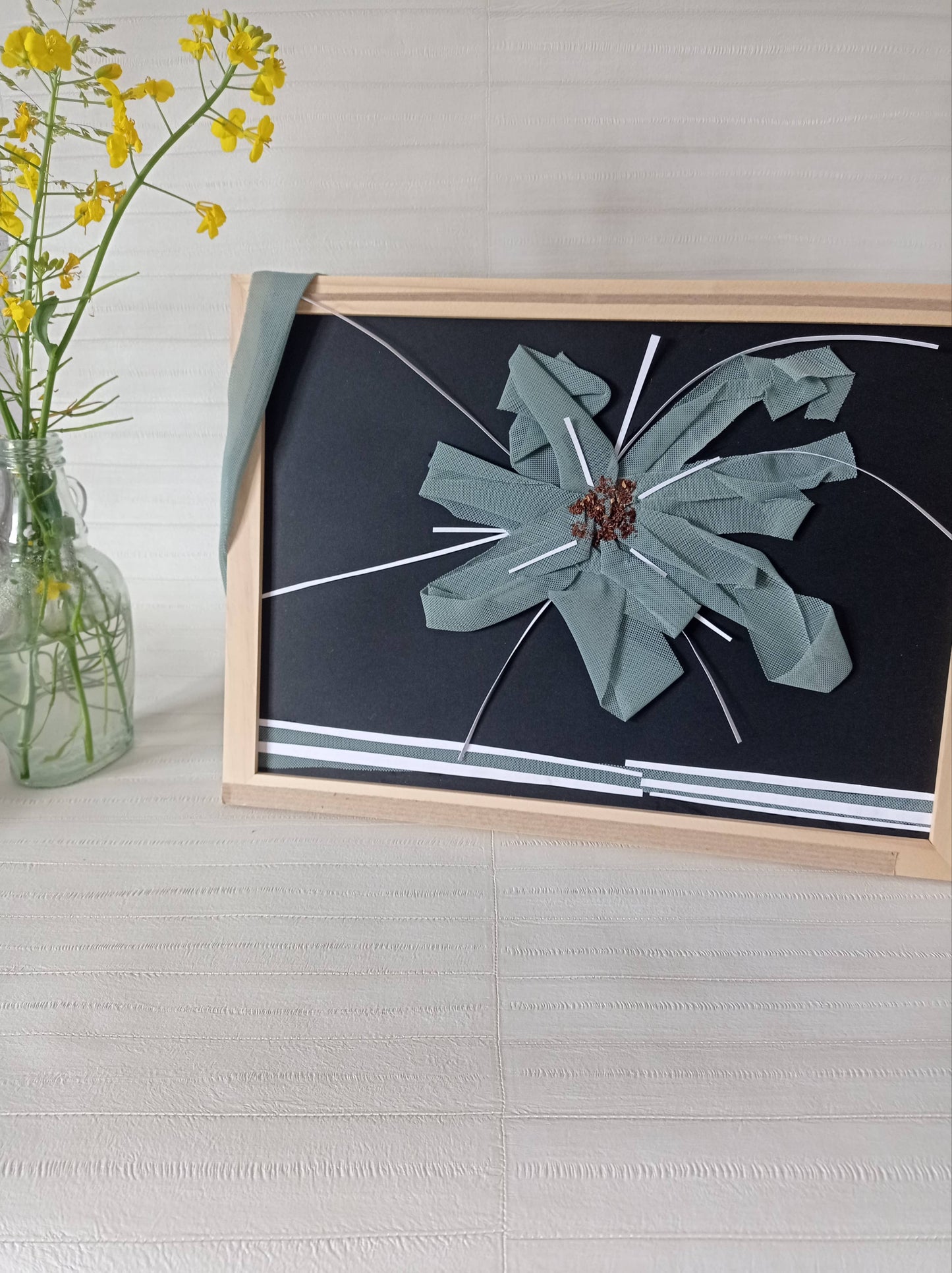 Cadre Unique Fleur "Libre" - Upcycling