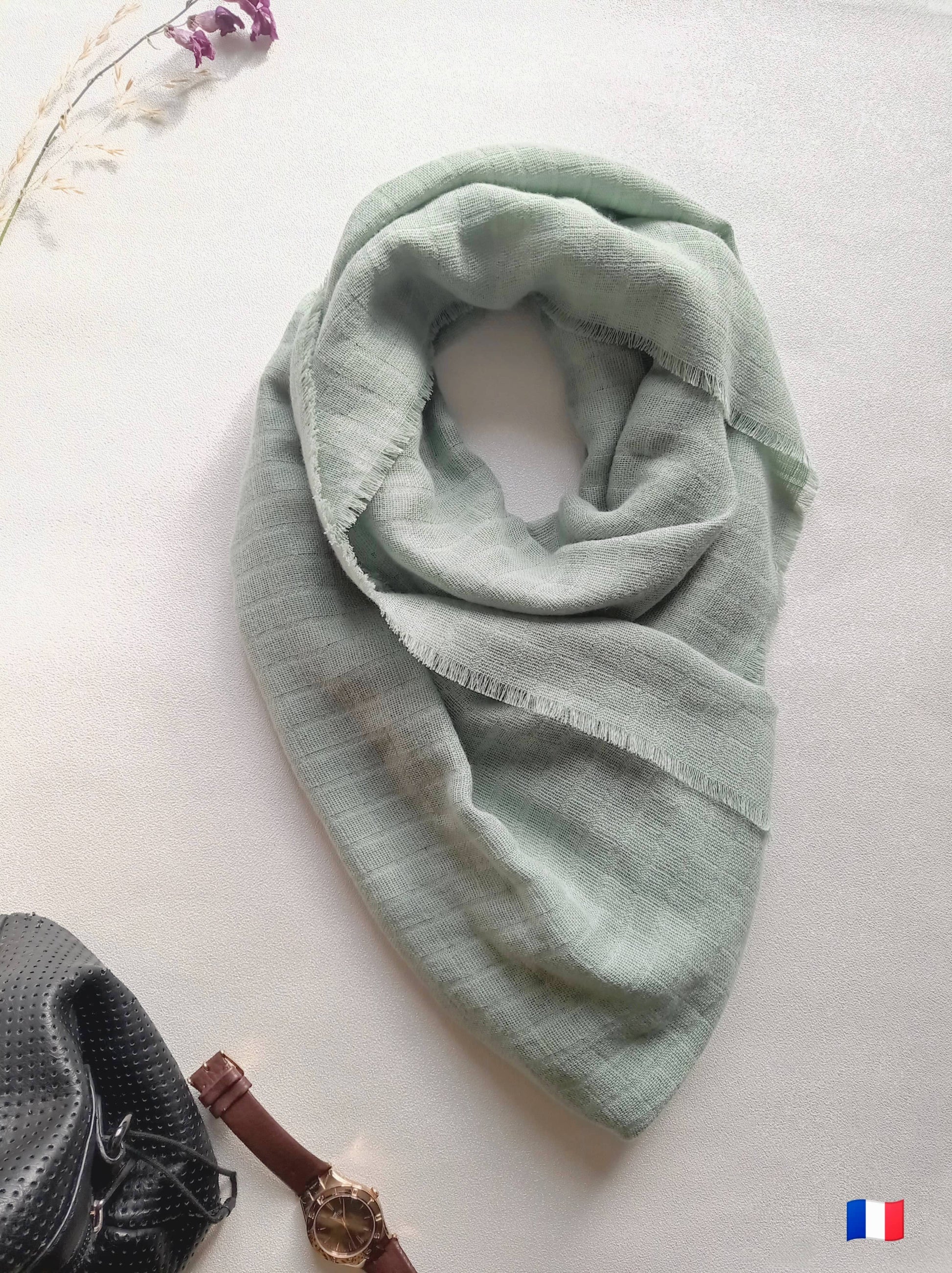 foulard vert d'eau