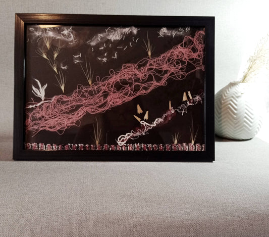 Cadre n° 5 "Joli R" - Upcycling Création unique