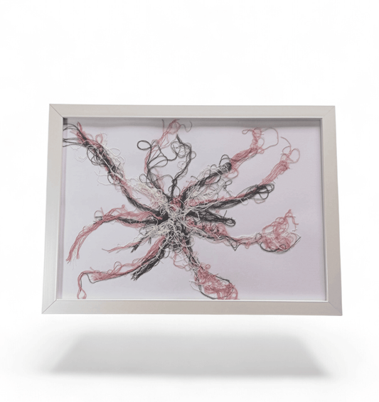 Unikat-Rahmen „Vom Faden zur Blüte“ – Upcycling