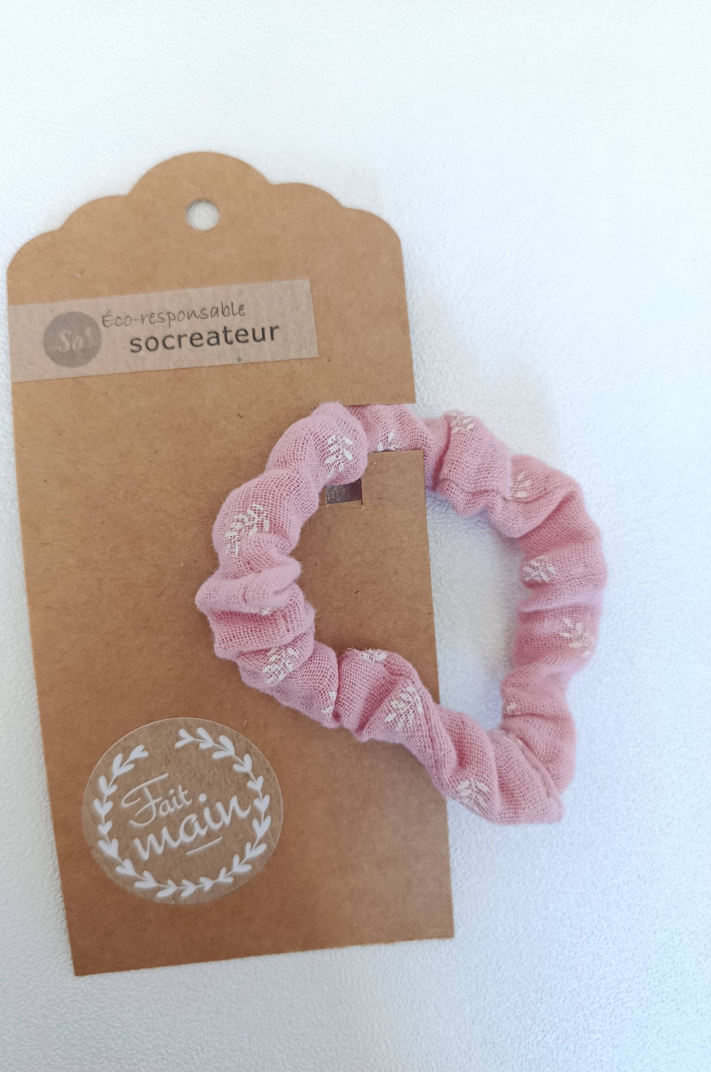 Bio-Scrunchie „Azurblau“ | Hergestellt in Frankreich