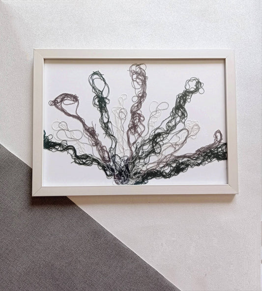 Cadre Unique "Une Fleur se dévoile" - Upcycling