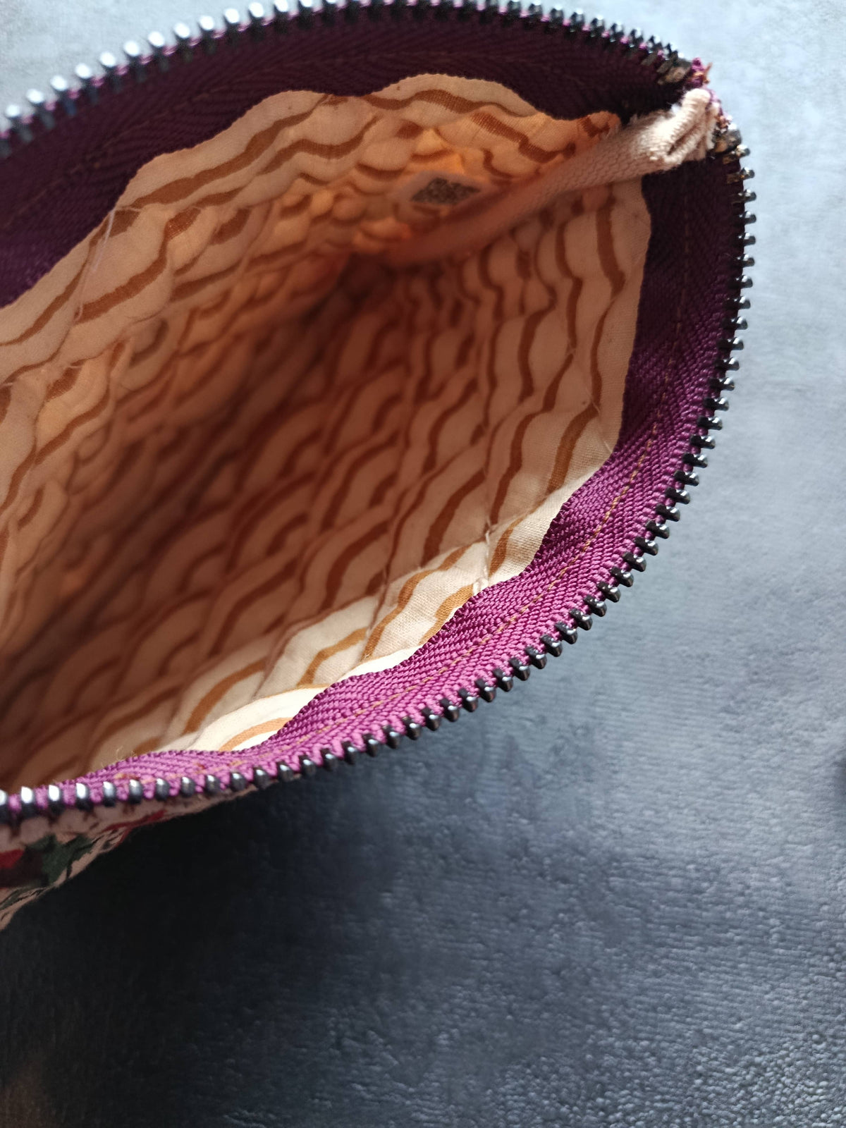 Petite pochette en coton imprimés indien (porte-monnaie, porte-carte, trousse maquillage) | Made in France