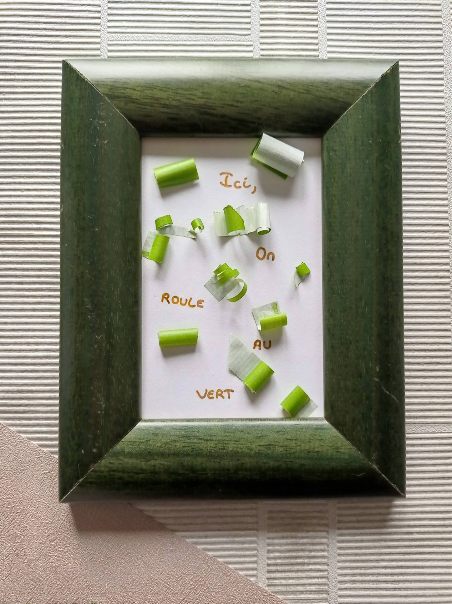 Cadre "On roule au Vert" - création eco-responsable