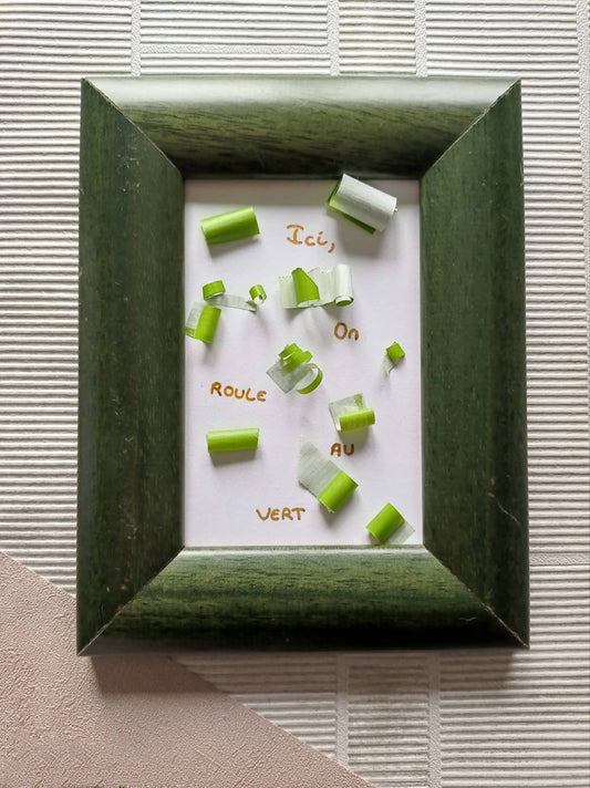 Cadre "On roule au Vert" - création eco-responsable