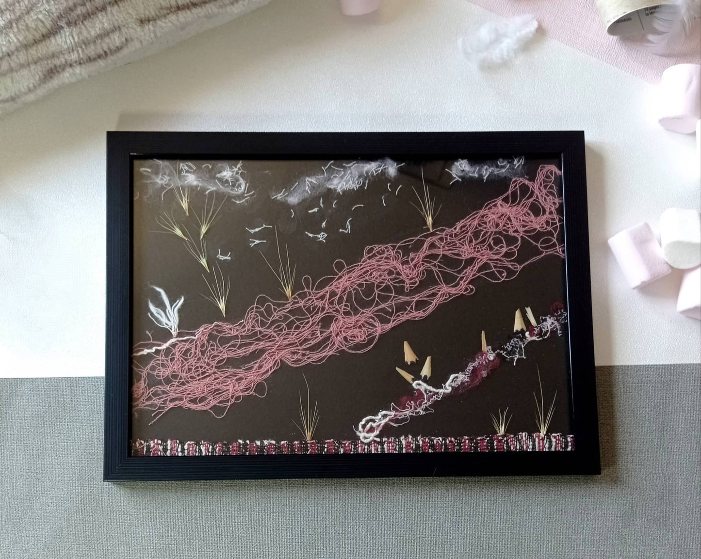 Cadre n° 5 "Joli R" - Upcycling Création unique